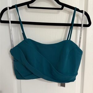 Lovers + Friends Teal Crop Top